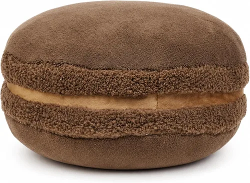 Miniatura 12 de Almohada decorativa redonda de plush con forma de macarrón ChezMax, de 14.5 pulgadas