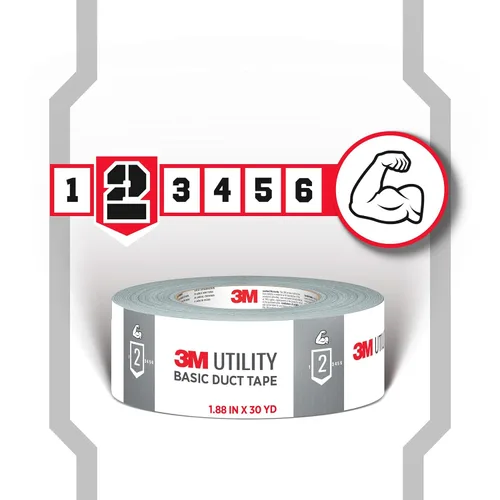 Miniatura 8 de 3M Cinta adhesiva, 3 rollos, 1.88 pulgadas x 55 yardas, desgarro de mano, paquete, parche, protege y repara, gran resistencia para mayor