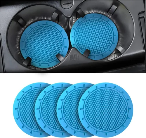Miniatura 12 de Portavasos para automóvil, paquete de 4 posavasos universales antideslizantes de 2.75 pulgadas de diámetro, duradero, adecuado para la mayoría