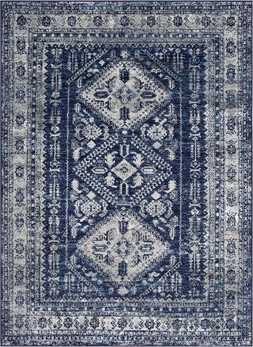 Miniatura 18 de Hauteloom Nelsonville - Alfombra tradicional bohemia para sala de estar, dormitorio, color gris, blanco, 6 pies 7 pulgadas x 9 pies