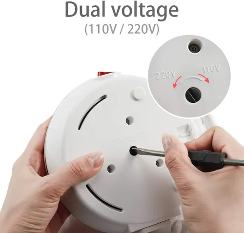 Miniatura 5 de Tetera eléctrica plegable de silicona de grado alimenticio ultrafina mejorada para viajes, protección contra hervir en seco, portátil con voltaje