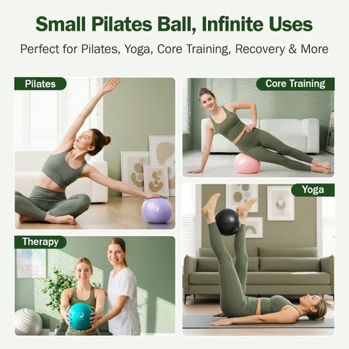 Miniatura 9 de Slim Panda Pelota de Pilates, Pelota de Ejercicio Pequeña de 9 Pulgadas, Mini Pelota de Yoga Antiestallido para Estabilidad, Entrenamiento, Barre
