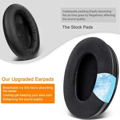 Miniatura 6 de SOULWIT Almohadillas de repuesto de gel refrigerante para auriculares Sony WH-1000XM3 (WH1000XM3), almohadillas con espuma de aislamiento de ruido