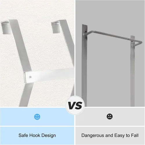 Miniatura 5 de Escalera de salida de 4 escalones para sótano, capacidad de carga de 400 libras, escalera de aluminio para sótano de 63 x 14.8 pulgadas