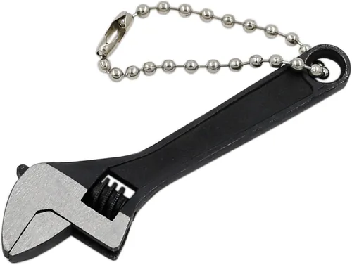 Miniatura 8 de 2 llaves ajustables de tamaño mini de 2.5 pulgadas + 4 pulgadas, llave inglesa ajustable pequeña negra, herramienta manual de reparación de llave