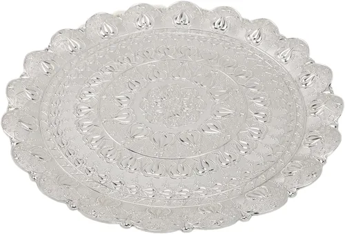 Miniatura 4 de Plato de café, bandeja de café turca dorada para café (plata)