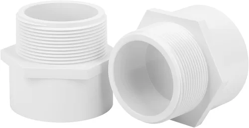 Miniatura 37 de Paquete de 10 Adaptadores Conectores de Acoplamiento de Tubería de PVC de Rosca Doble Hembra de 1 pulgada (F x F) SCH40 Acoplamiento de Tubería