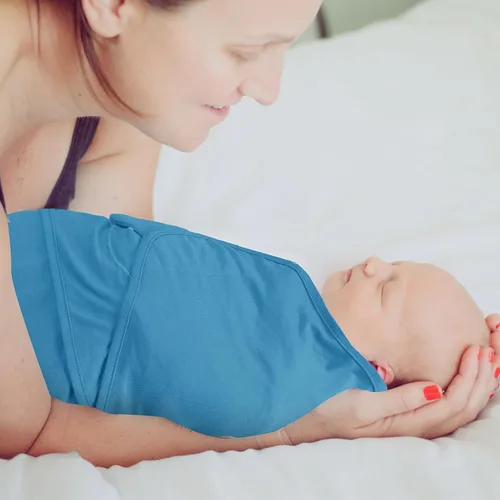 Miniatura 7 de PHF Sacos de dormir de algodón para recién nacidos, paquete de 3 unidades de 0 a 3 meses para niños, manta fácil ajustable, artículos esenciales