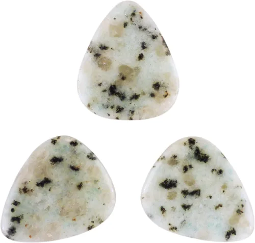 Miniatura 36 de Púa de guitarra o bajo de Obsidiana de Caoba en vidrio volcánico - 3.0 mm de calibre ultra pesado - Forma 351 - Púa exótica artesanal de gema