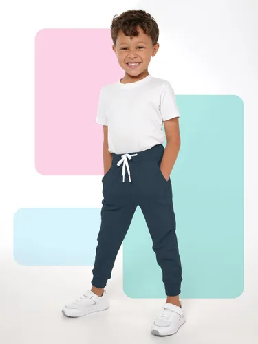 Miniatura 5 de Resinta Paquete de 3 pantalones deportivos de algodón para niños pequeños, pantalones deportivos con bolsillo, ropa de entrenamiento