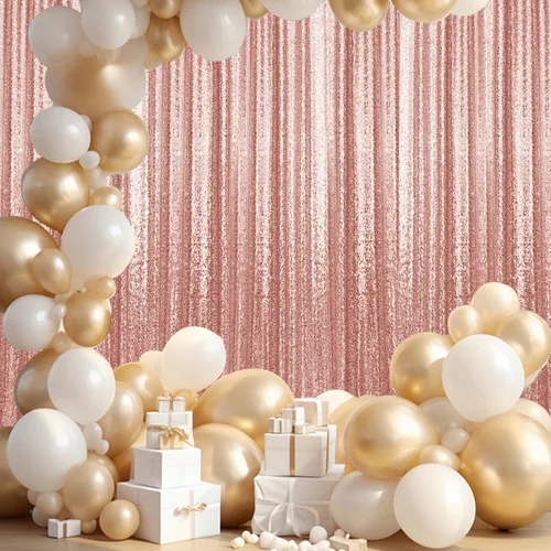 Miniatura 56 de 2 paneles de cortinas de fondo de lentejuelas verdes de 8 pies, cortinas de fondo de fotografía con purpurina para decoración de Navidad, boda