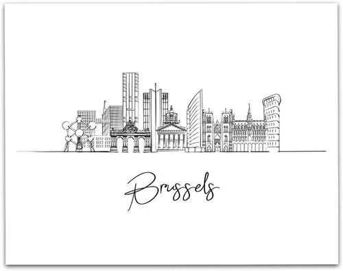 Bruselas, Bélgica Capital del País, Europa Occidental, Arquitectura Renacentista, Viajes, Aventuras y Vacaciones, Decoración de Arte de Pared - Sin