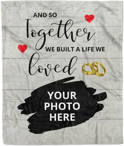 Miniatura 41 de Manta personalizada para esposa de esposo a esposa para pareja, regalos de aniversario para mujeres, regalo para aniversario de boda