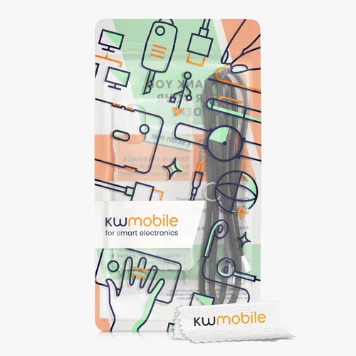 Miniatura 7 de kwmobile Funda cruzada compatible con Motorola Moto E32/Moto E32s - Funda transparente de TPU con correa de cordón - Negro/Transparente