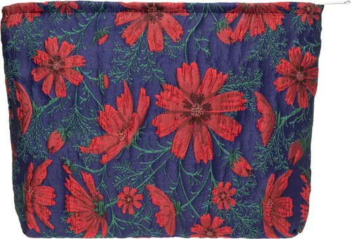 Miniatura 77 de Pazimiik Bolsa de maquillaje floral, grande, de algodón, con cremallera para bolsa de viaje, organizador de maquillaje de lona para mujeres, Algodón