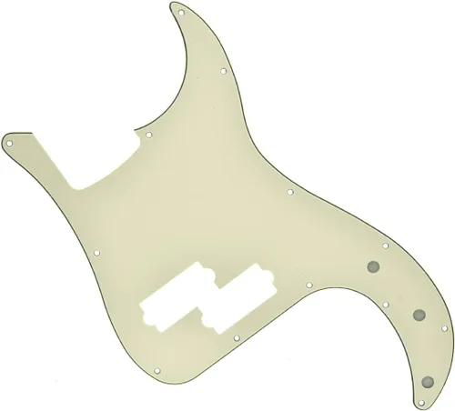 Miniatura 7 de KAISH: Golpeador de 13 agujeros estilo P Bass, placa de rasguño para bajo PB, rejilla negra/blanca para Fender Precision Bass de EE. UU./México