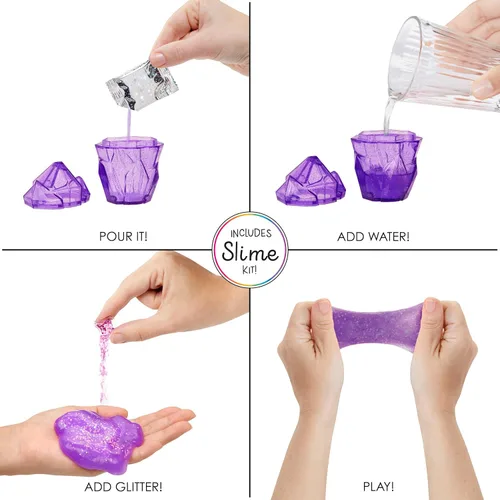 Miniatura 3 de Rainbow High Violeta, morado con kit de slime y mascota, muñeca de moda brillante de 11 pulgadas con slime brillante de bricolaje, mascota mágica