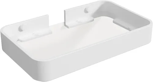 Miniatura 11 de Z metnal Estantes pequeños de vidrio para baño, estante flotante negro mate, mini organizador de estantes de pared, montaje en la pared