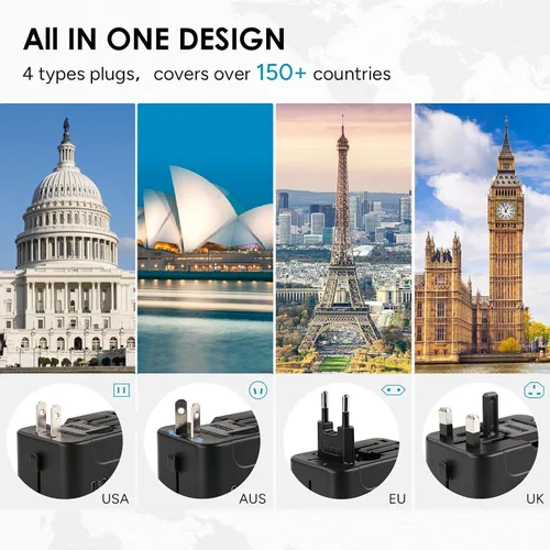Miniatura 3 de Travel inspira Combo de báscula digital de equipaje y adaptador de enchufe de viaje, Combo de báscula digital de equipaje y adaptador de enchufe