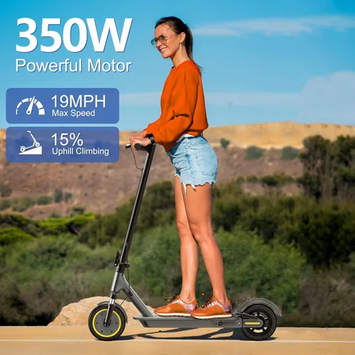 Miniatura 3 de NAVIC Scooter eléctrico, neumáticos de 8.5"/10", velocidad superior de 22/19/16Mph, motor de 500 W/350 W, rango de 49/28/22/16/13 millas, scooter