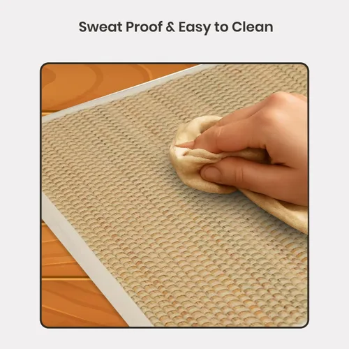 Miniatura 6 de LFH Home Handmade Straw Yoga Mat For Exercise, Workout, Fitness - Perfect Heavy Quality Eco Friendly Natural Straw Reversible Yoga Mat for Men &
