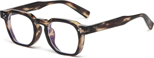 Miniatura 7 de AIEYEZO Lentes retro de luz azul para hombres y mujeres, anteojos cuadrados con marco grueso, gafas de computadora vintage de moda