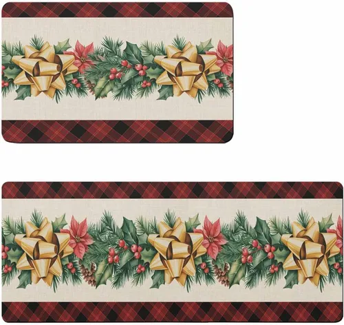 Tapete de baño de pino de Navidad para bañera, antideslizante, de secado rápido y absorbente, de tierra de diatomeas, tapete de cocina, tapete de