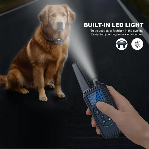 Miniatura 5 de Collar electrónico para perro con control remoto, collar de entrenamiento de perro impermeable de 2600 pies para perros pequeños, medianos