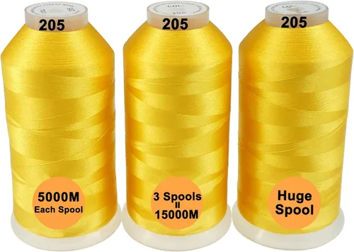 Miniatura 39 de New brothreads - 40 opciones - Varios paquetes de colores surtidos de hilo de poliéster para máquina de bordar, carrete grande de 5000 m para todas