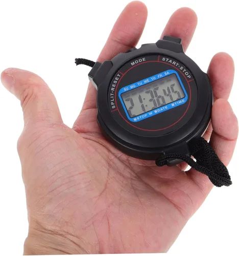 Miniatura 4 de GANAZONO Cronómetro digital con pantalla de fecha, temporizador de alta precisión para natación, correr, entrenamiento, portátil, ligero