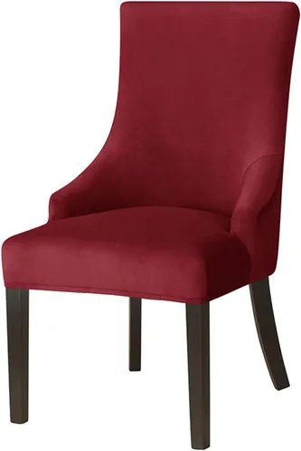 Miniatura 20 de N/A Funda elástica de terciopelo para silla con respaldo de ala, sin brazos, reutilizable, funda para silla lateral con respaldo de ala, fundas