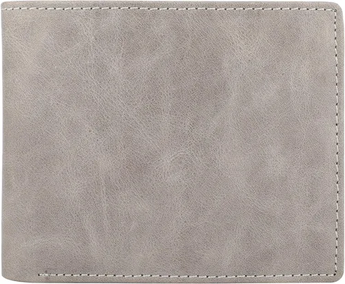 Miniatura 7 de Billetera para hombrecon RFID bloqueo plegable en 3, piel genuina, cartera con 2ventanas para identificación
