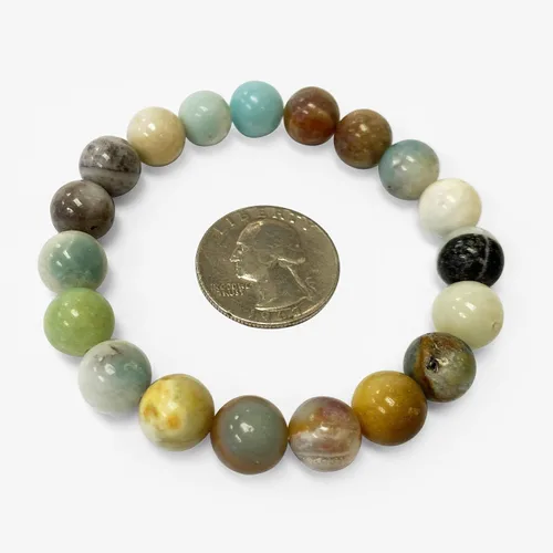Miniatura 226 de Gem Avenue Handmade Round Bead Stretch Bracelet Unisex Natural Stone Beaded Jewelry for Men & Women, Elastic Wristband for Daily Wear