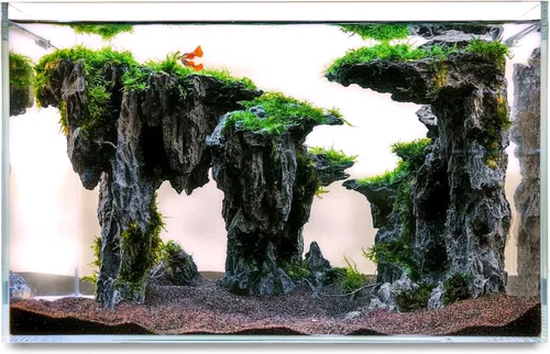Allcolor Rocas de decoración de pecera. Modelo de decoración de acuario. Solución fácil y rápida para el paisajismo acuático. (Cueva de los dioses)