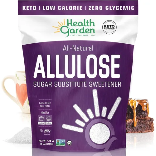 Miniatura 10 de Health Garden Edulcorante de alulosa, sin gluten ni azúcar, cero carbohidratos netos, sin OMG, kosher, apto para dieta cetogénica (12 onzas)