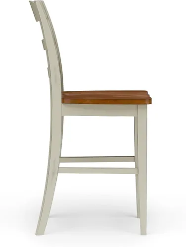 Miniatura 10 de Homestyles Monarch Taburete de bar de madera blanca antigua