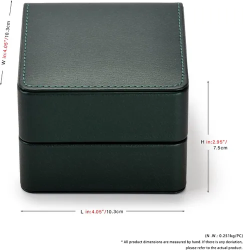 Miniatura 13 de Caja de regalo de reloj de cuero PU negro Premium Caja de almacenamiento de reloj individual con caja de reloj de pulsera de almohada extraíble