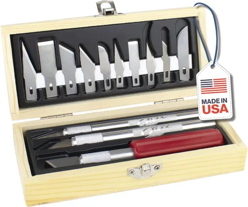 Miniatura 8 de Excelente equipo de cuchillo Hobby , madera (Woodworking Set madera (Wooden Chest))