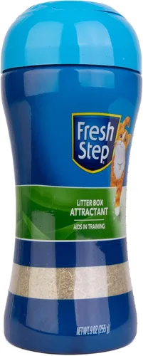 Miniatura 4 de Fresh Step Polvo atractivo de caja de arena, ayuda de entrenamiento de arena para gatos para fomentar el uso de la caja de arena, aditivo de mezcla