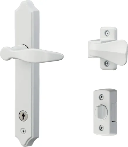 Miniatura 9 de Ideal Security 1216 Manija de puerta Storm para montaje en superficie con cerradura y llave para puertas de 1 a 1 ½ pulgadas de grosor