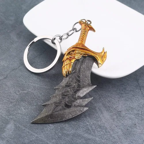 Miniatura 3 de SONGCHANGJEWELRY Game God of War Llaveros Kratos Blades of Chaos Cosplay Metal Llavero Cuchillas del Caos Regalos Hombres Adolescentes