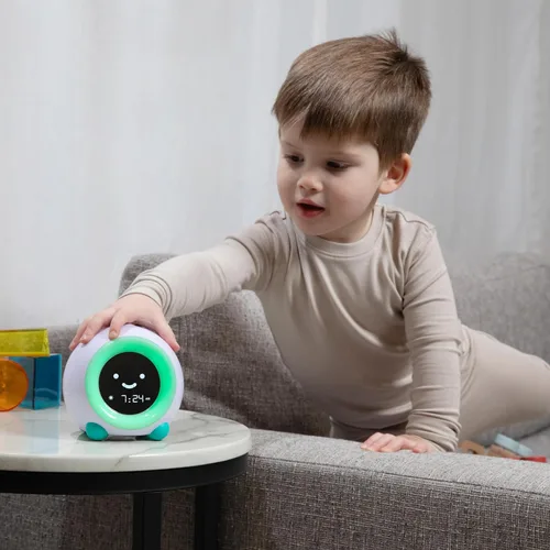 Miniatura 6 de LittleHippo Mella: Reloj despertador para niños, entrenador de sueño para niños listo para despertar, luz nocturna, máquina de sonidos y OK