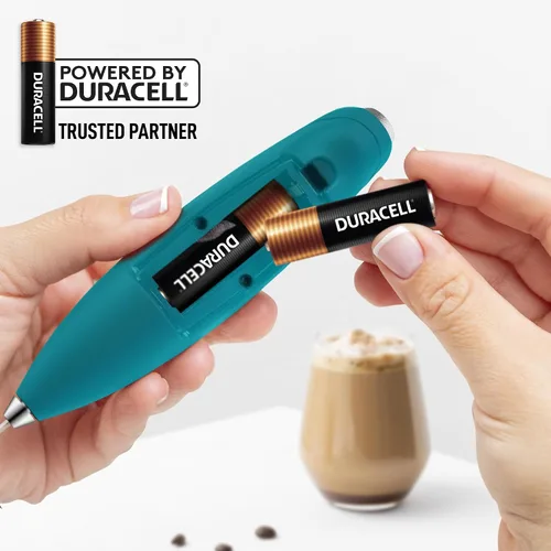 Miniatura 449 de Zulay Milk Boss Espumador de leche potente manual, hace espuma para latte, batidor para mezclar bebidas, café, miniespumador para capuchino, frappé