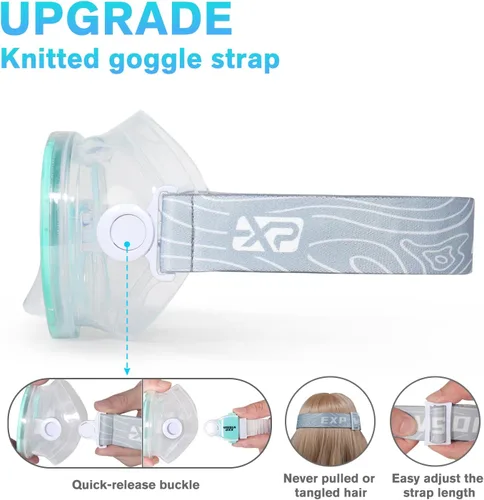 Miniatura 6 de Máscara de buceo para adultos – Máscara de natación antivaho, gafas de natación de visión amplia con cubierta para la nariz, gafas de esnórquel