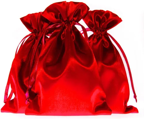 Miniatura 8 de Bolsas con cordón de satén azul bebé para regalo y recuerdo de boda, 5 x 8 pulgadas, 50 por paquete