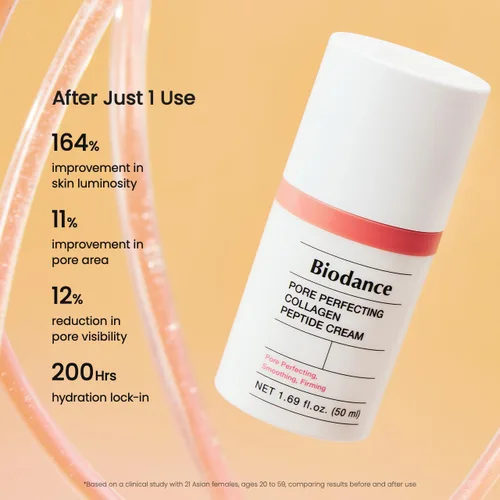 Miniatura 6 de BIODANCE Crema de péptidos de colágeno que perfecciona los poros, hidratante, regordecedora, cuidado de los poros, hidratante facial reafirmante