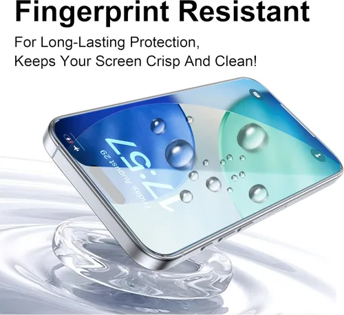 Miniatura 5 de OneFish Protector de Pantalla de Privacidad para iPhone 17 Pro Max [6.9 Pulgadas], Protección de Borde Airbag Anti Espía Película de Vidrio Templado