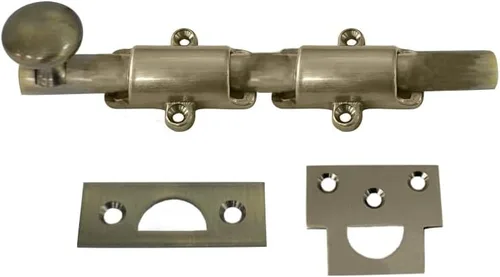 Miniatura 23 de QCAA Perno de puerta holandés de latón macizo, 36 ", latón pulido lacado, 1 paquete, hecho en Taiwán 35.8 in - Latón pulido lacado