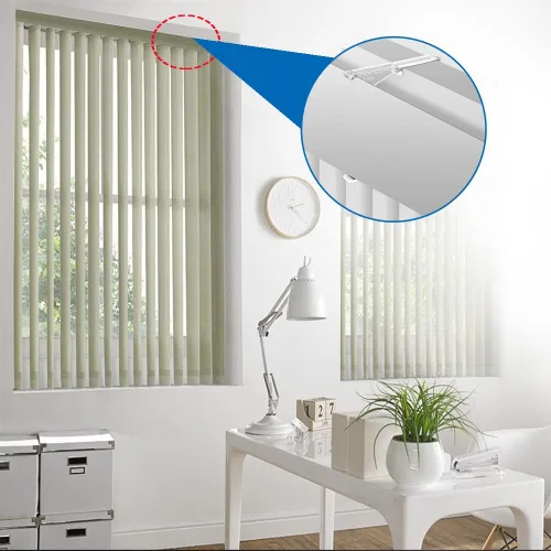 Miniatura 6 de Clip de cenefa ciega vertical de 3.5 pulgadas, clip de cenefa de plástico transparente, soporte de instalación oculto para persianas verticales