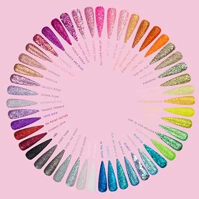 Miniatura 4 de Kiara Sky Nail Art Purpurina 3D de 1 onza Colección Sprinkle On Mezcla con acrílico, esmalte de gel o polvo de inmersión All I Can Pink of